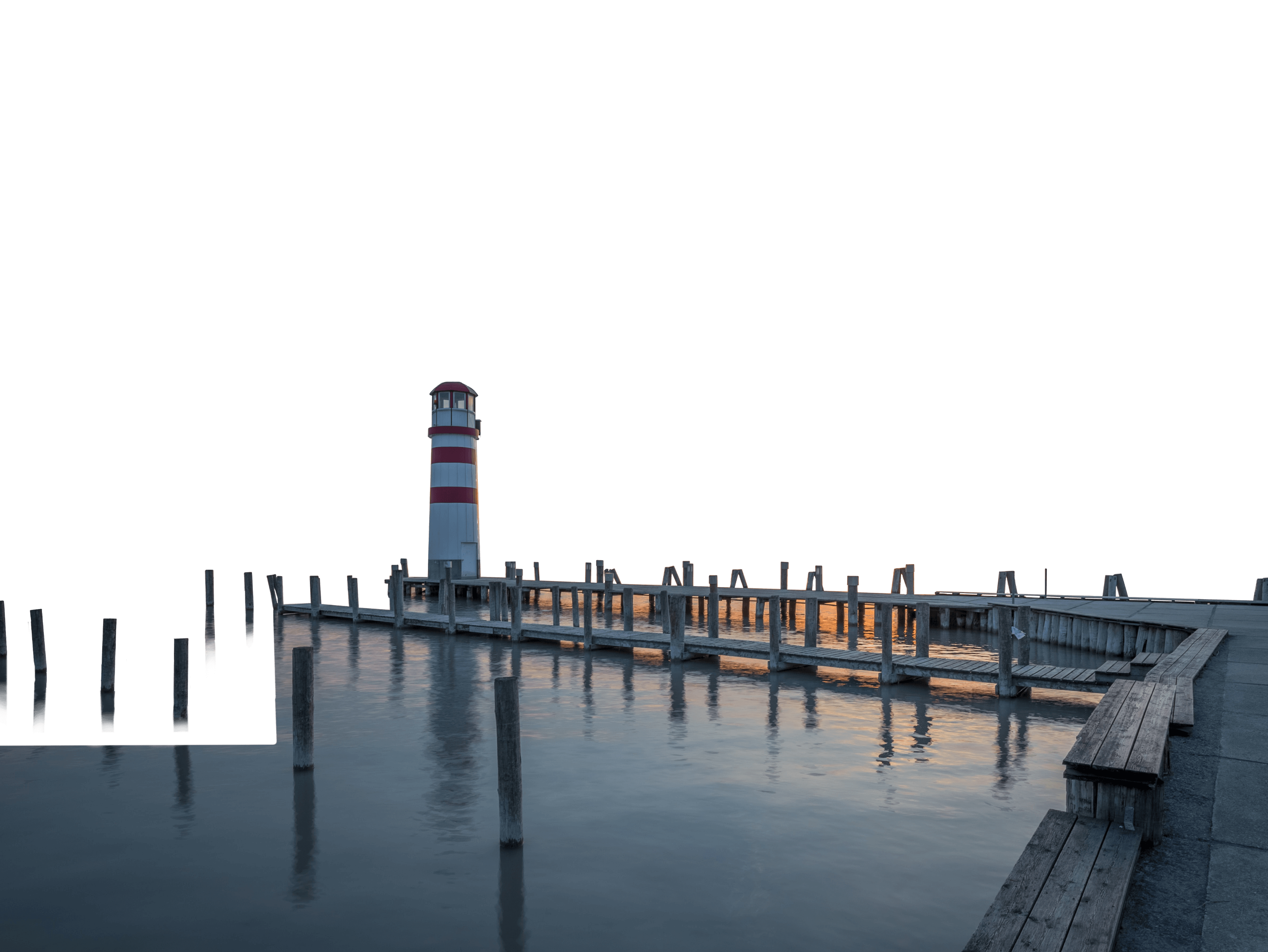 Neusiedlersee im Burgenland Neusiedlersee mit Leuchtturm