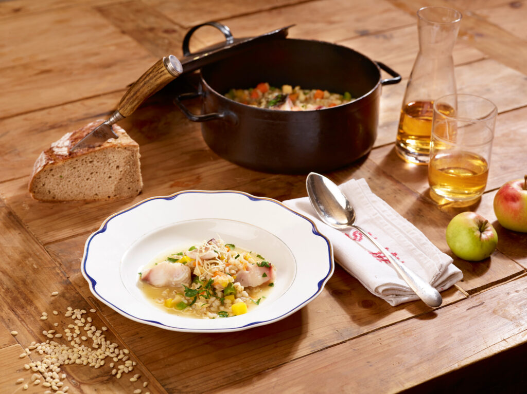 Lavanttal Walleritschert mit Apfelwein Lavanttaler Walleritschert mit Apfelwein und Gemüse