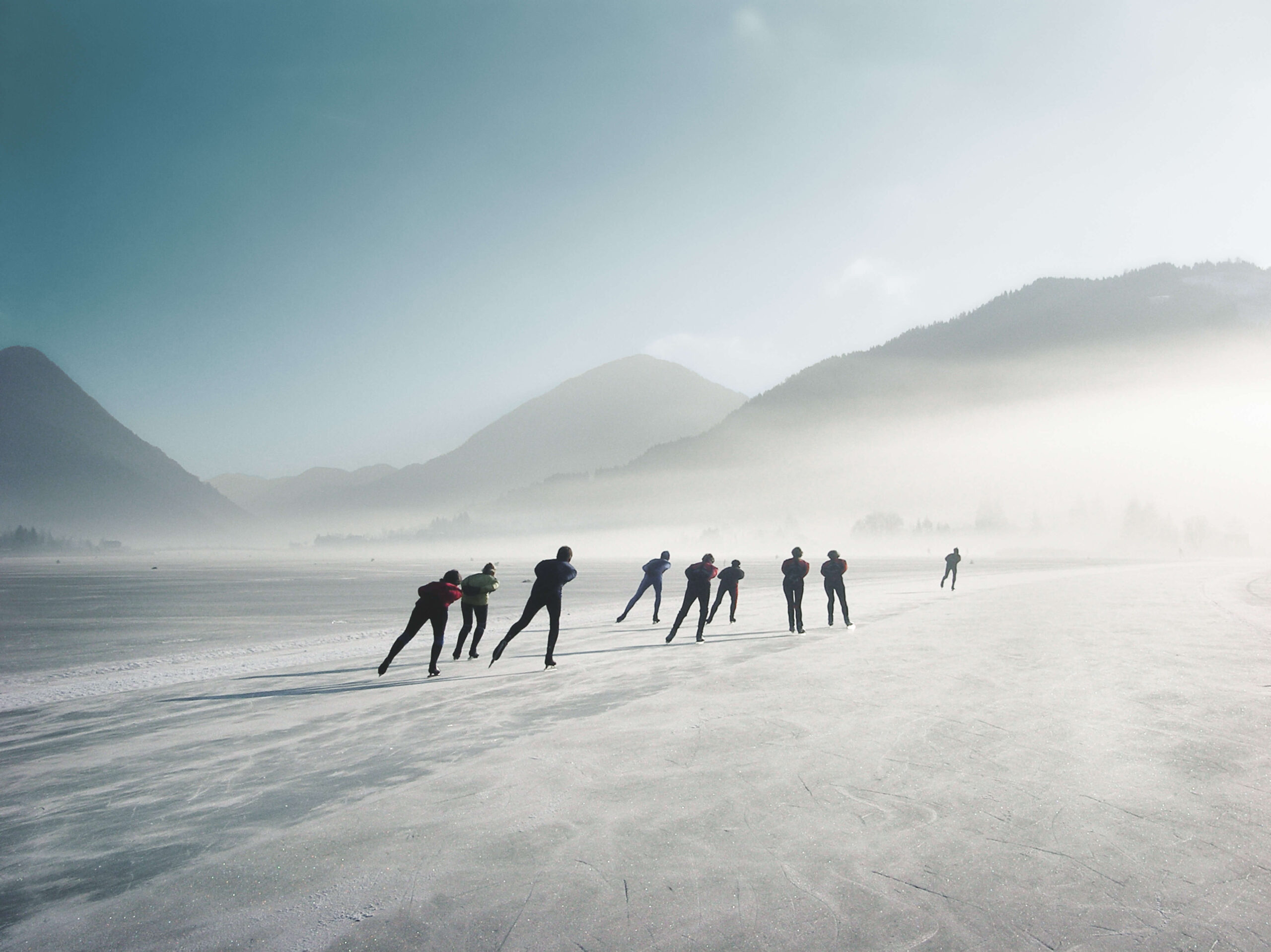 Eislaufen am Weissensee