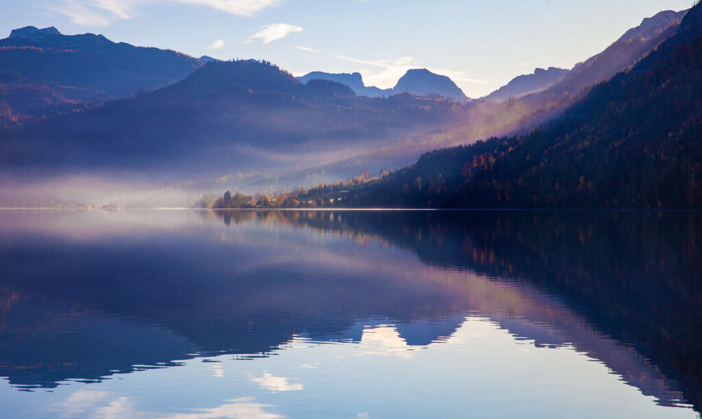 Ausseerland Salzkammergut Grundlsee Sonnenaufgang im Ausseerland