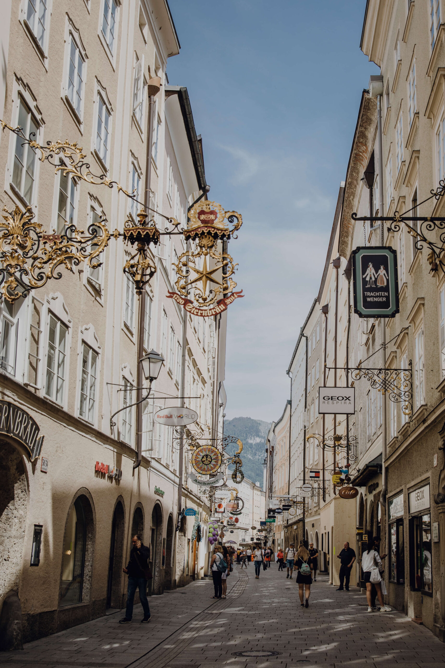 Getreidegasse in der Stadt Salzburg